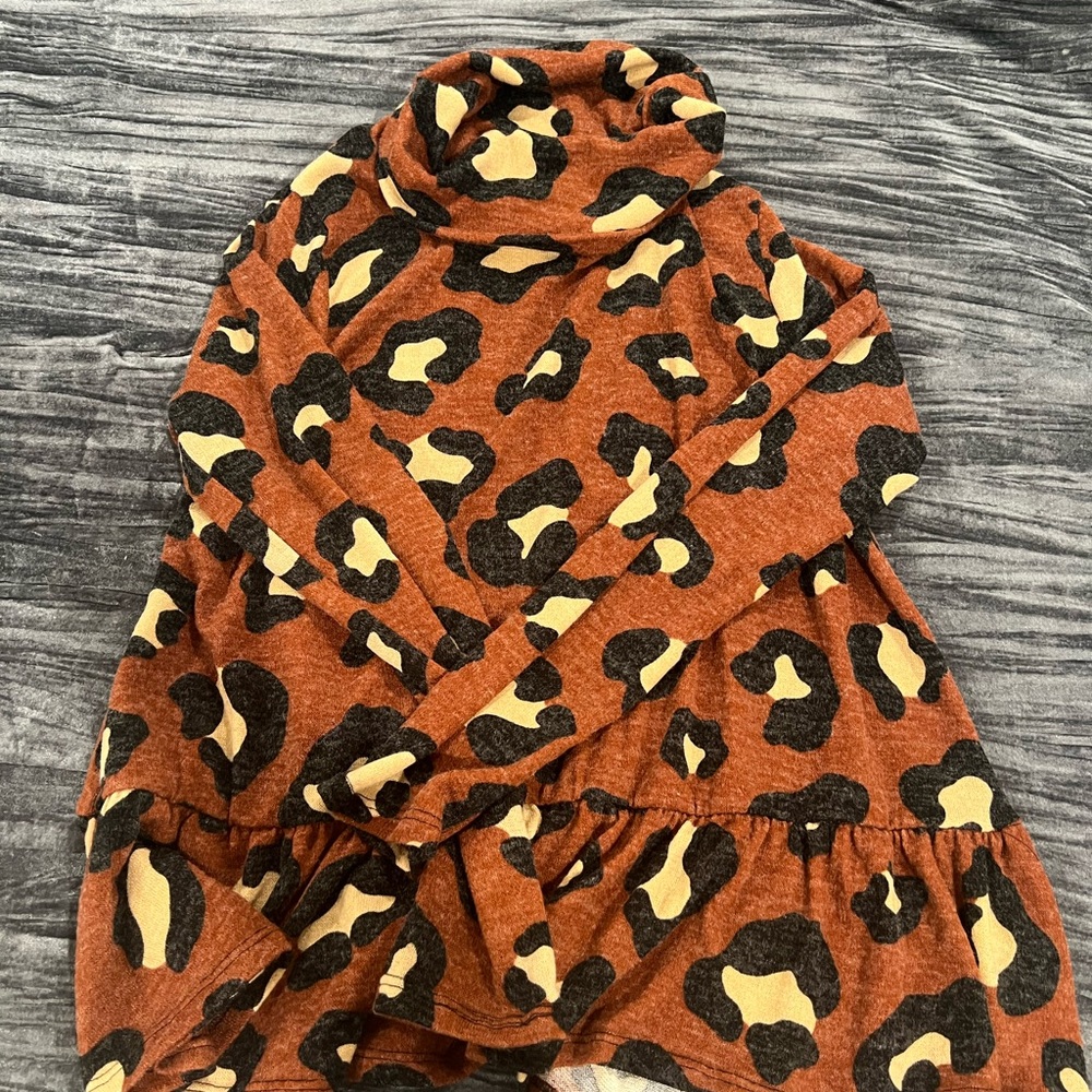 Brown leopard print baby doll top Size XL by perfect peach